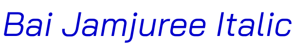 Bai Jamjuree Italic font